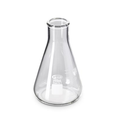 ERLENMEYERS BOCA LISA GRADUADOS X 250 ML - GLASSCO