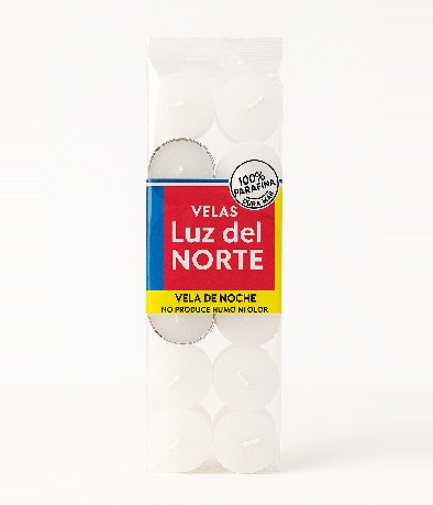 VELAS DE NOCHE BLANCAS X 12 UNID