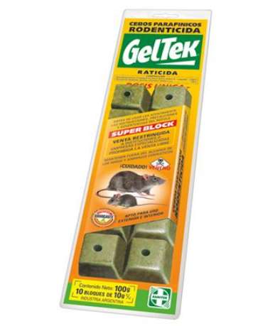 GELTEK BLOQUE RODENTICIDA (RATICIDA) X 100GRS