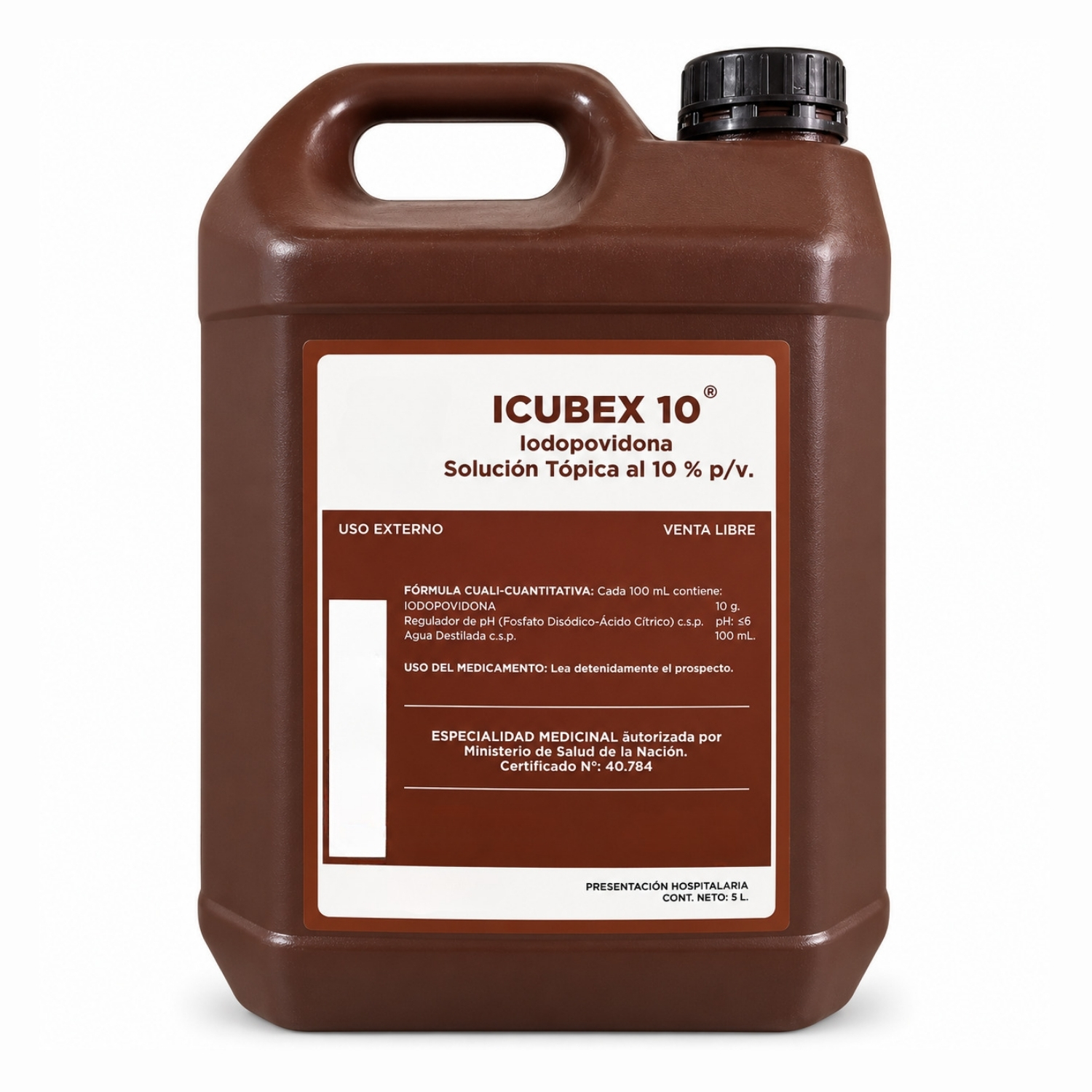IODO POVIDONA SOLUCION TOPICA 10% X  5 L (BIDON)