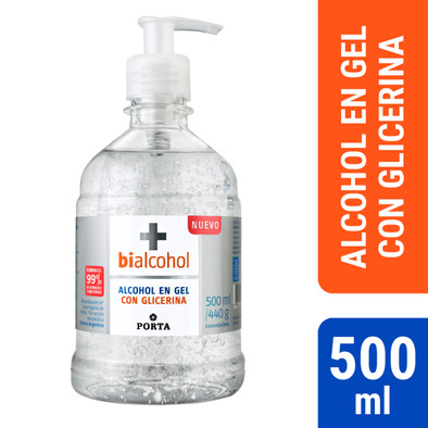 ALCOHOL EN GEL PORTA C/VAL  X 500 CC