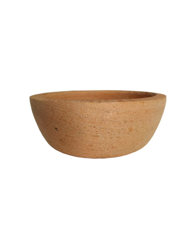 CUENCO DE MADERA ALGARROBO P/VELAS GRANDE (N12) LUSTRADOS