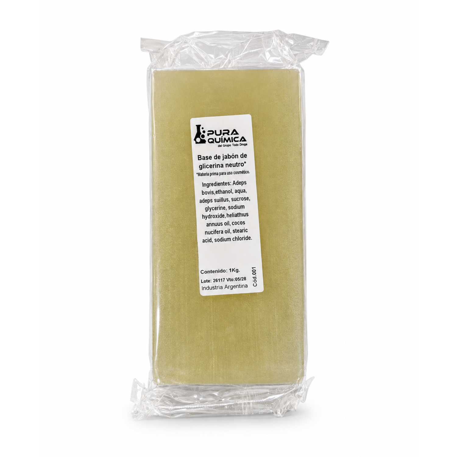 PAN BASE GLICERINA INCOLORO X KG (ESPECIAL) PURA QUIMICA