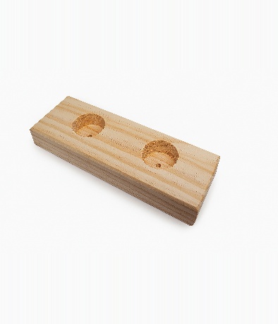 FUSTA DE MADERA C/2 CUENCOS X UNID