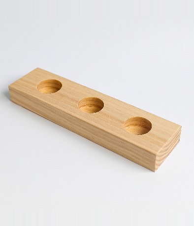 FUSTA DE MADERA C/3 CUENCOS X UNID