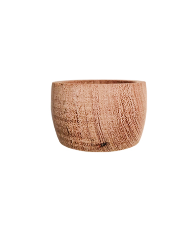 CUENCO DE MADERA ALGARROBO P/VELAS MEDIANO (N10) LUSTRADO