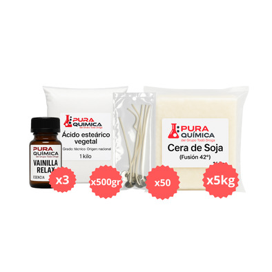 KIT MEDIO VELAS DE CERA DE SOJA
