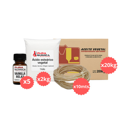 KIT MAYORISTA VELAS DE CERA DE SOJA