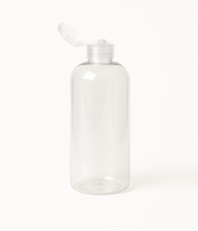 BOTELLA OMEGA PET CRISTAL 24/410 X 500 CC C/TAPA FLIPTOP