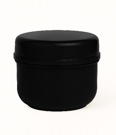 POTE SIMPLE NEGRO POLIPROPILENO X 60 CC C/TAPA ROSCA