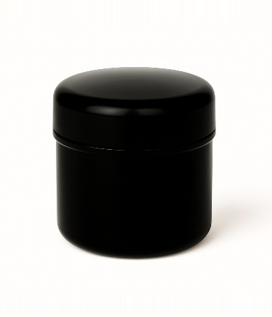 POTE SIMPLE NEGRO POLIPROPILENO X 120 CC C/TAPA ROSCA