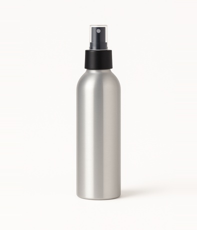 BOTELLA RO ALUMINIO 28/410 (53X160) X 250 CC C/VALVULA SPRAY NEGRA