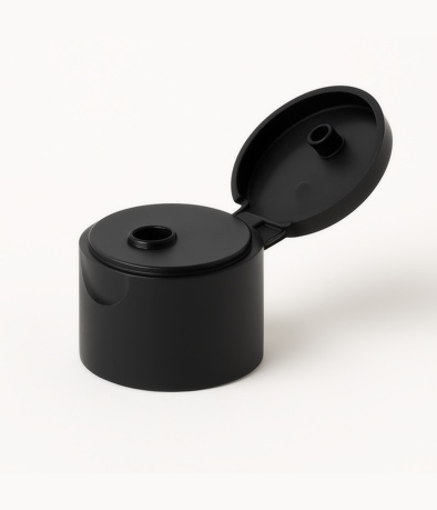 TAPA FLIP TOP RECTA 24/410 PLASTICA NEGRA X UNID