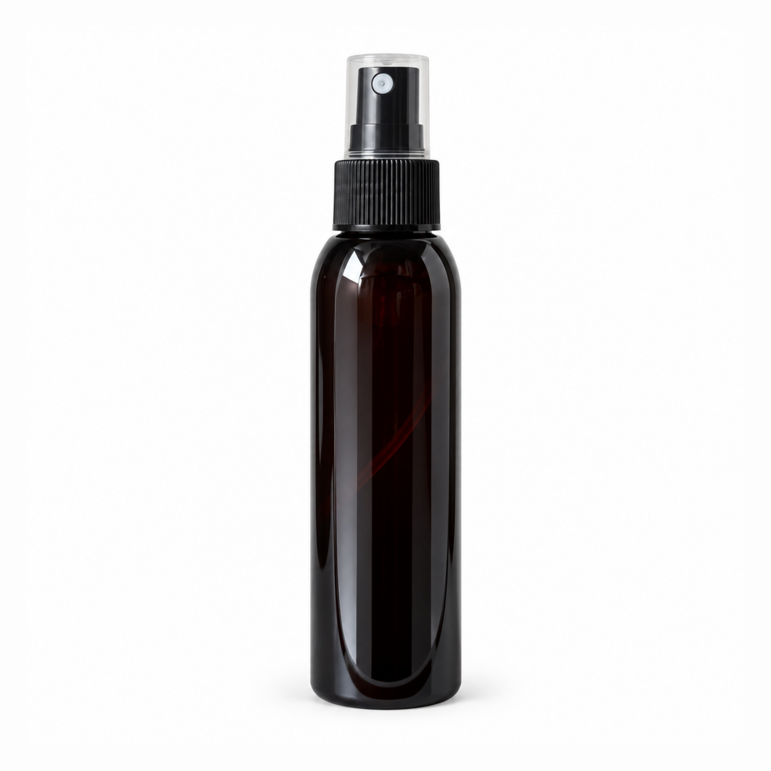 BOTELLA RO PET AMBAR 24/410 X 125 CC C/VALVULA SPRAY NEGRA