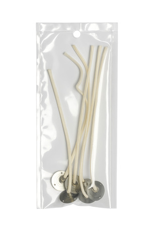 PABILO VELA DE SOJA IMPORTADO MEDIANO 15 CM C/CHAPITA  X MILLAR