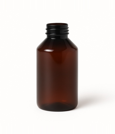 BOTELLA LEVE PET AMBAR BOCA 28 X 100 CC SOLA
