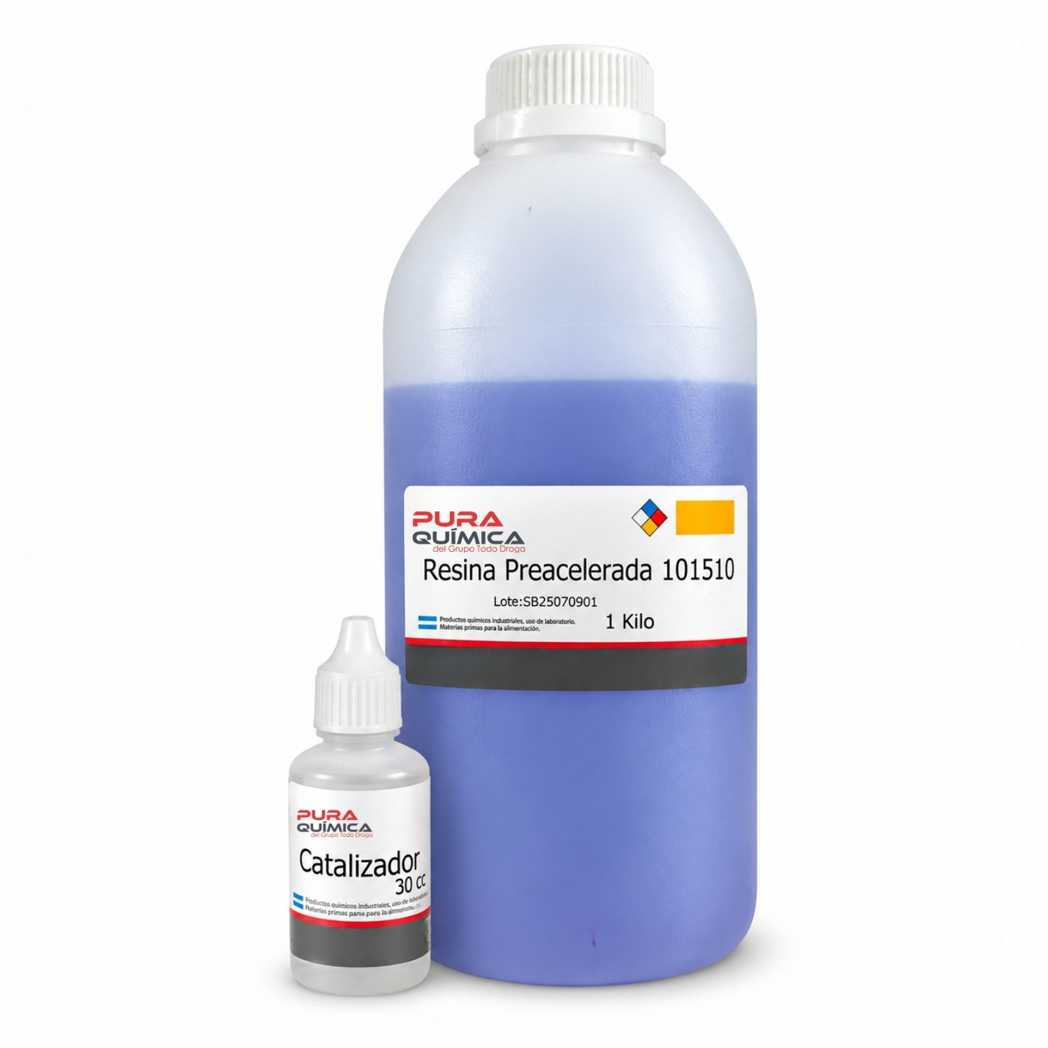 RESINA PREACELERADA 101510 POLIESTER  (CRISTAL) X KG C/CAT DE 30CC