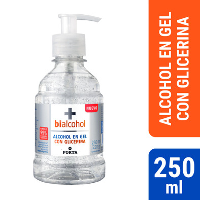 ALCOHOL EN GEL PORTA C/VAL  X 250 CC