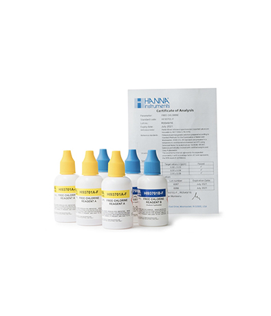 REACTIVOS LIQUIDOS P/CLORO LIBRE P/HI701 (300 DET) - HANNA - HI-93701-F