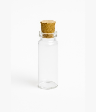 TUBO VIAL (FRASCO AMPOLLA INCOLORO 22.50 X 60 ) BOCA 20 X 15 CC C/CORCHO