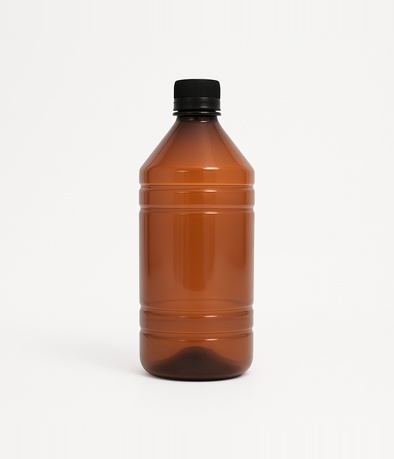 BOTELLA PET AMBAR 36GRS BOCA 28 X 1000 CC C/TAPA NEGRA