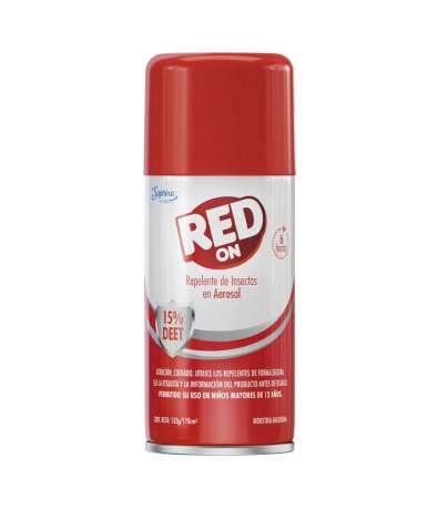 REPELENTE P/INSECTO RED ON 15% DEET EN AEROSOL X 170 GR  BY SAPHIRUS