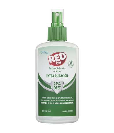 REPELENTE P/INSECTO RED ON 25% DEET EN SPRAY X 200 CC BY SAPHIRUS
