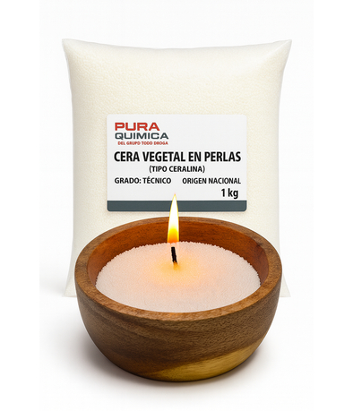 CERA VEGETAL EN PERLAS (TIPO CERALINA) X KILO