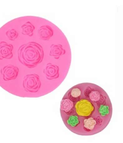 MOLDE SILICONA N71 ROSA DECO 9 CAVIDADES X UNID