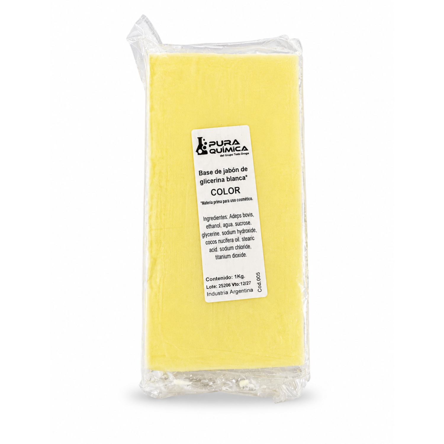 PAN BASE COCO BLANCO EN COLOR AMARILLO X UNIDAD (PURA QUIMICA)