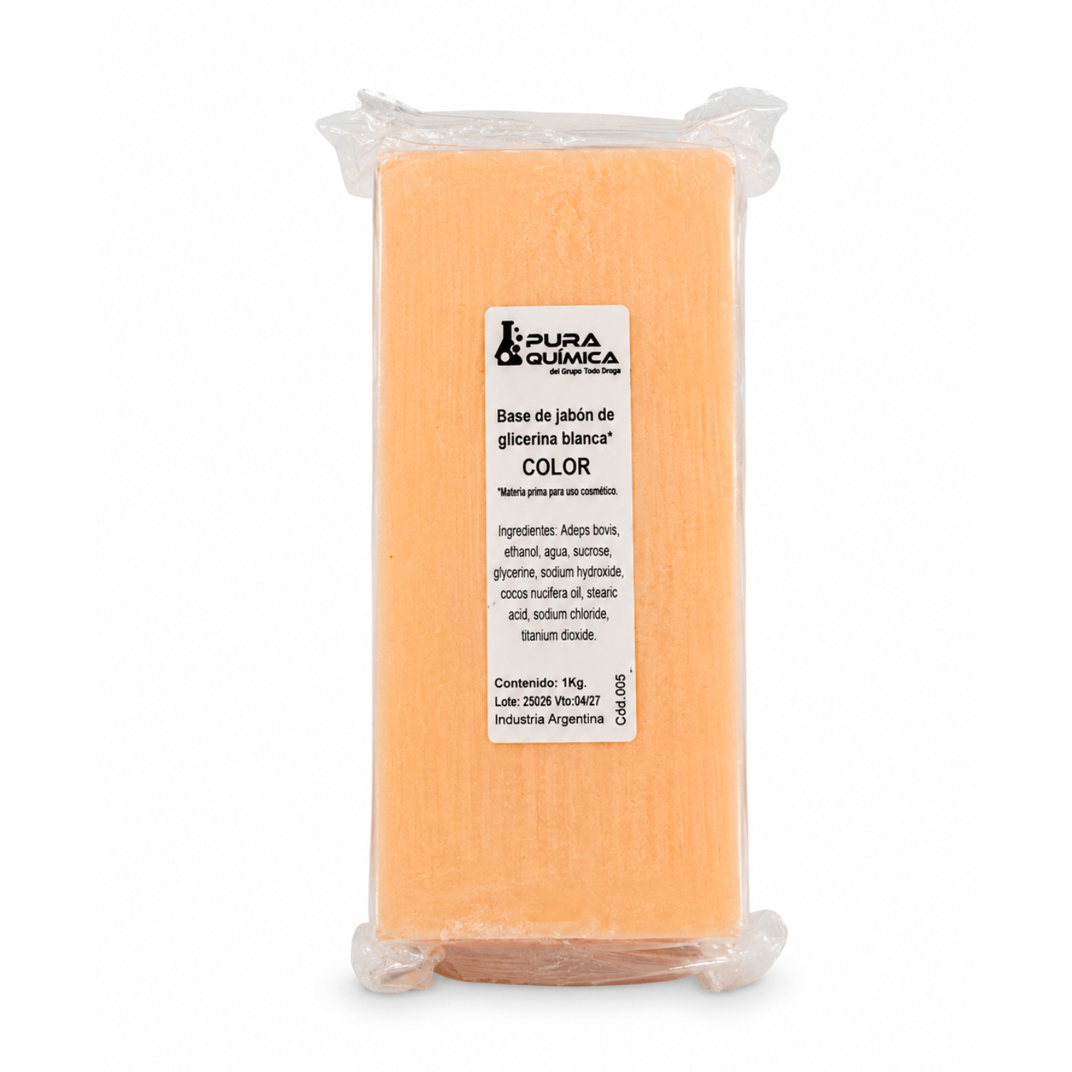 PAN BASE COCO BLANCO EN COLOR NARANJA X UNIDAD (PURA QUIMICA)