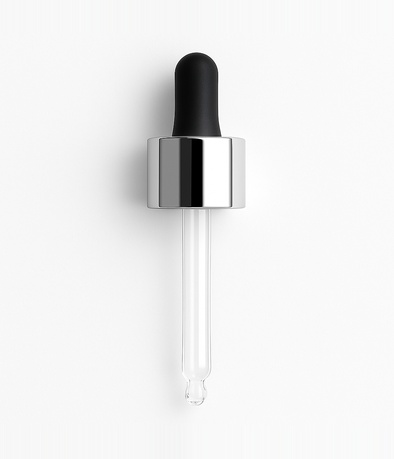 PIPETA NEGRO PLATA  P/FRASCO ROUND GLASS BOCA 20 X 30 ML SOLA