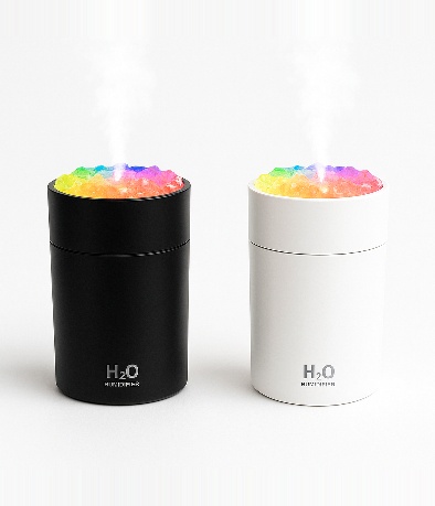 HUMIDIFICADOR CILINDRICO RECARGABLE C/LUCES X UNID