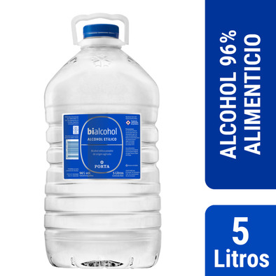 ALCOHOL PURO ETILICO 96% BIDON 5 LTS  PORTA( BIOALCOHOL)