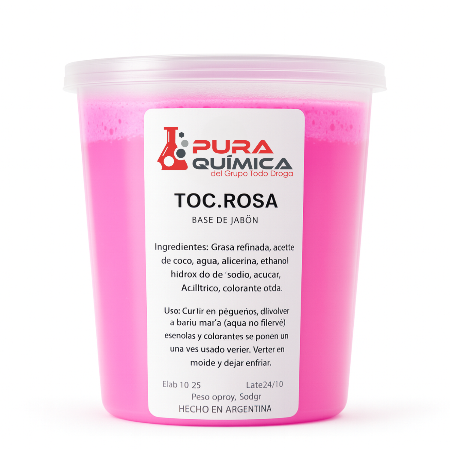 PAN BASE TOCADOR COLOR ROSA X 500 GRS (POTE )  NUEVO
