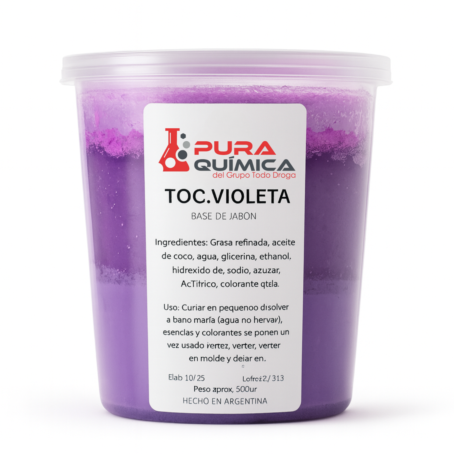 PAN BASE TOCADOR COLOR LAVANDA X 500 GRS (POTE ) NUEVO