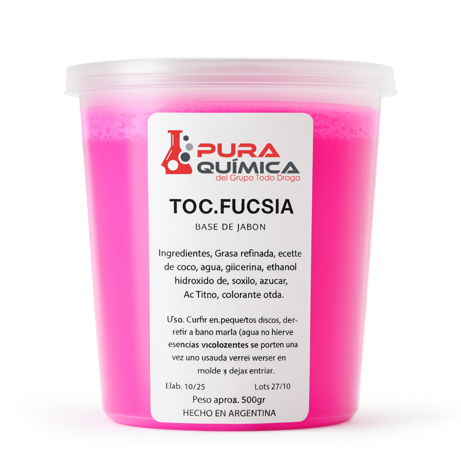 PAN BASE TOCADOR COLOR FUCSIA X 500 GRS (POTE )  NUEVO