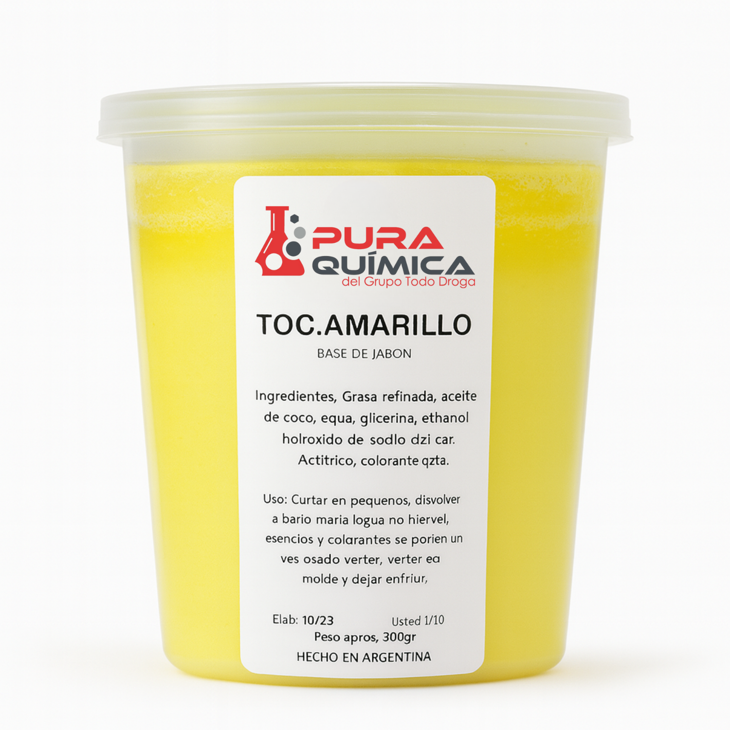 PAN BASE TOCADOR COLOR AMARILLO X 500 GRS (POTE )  NUEVO