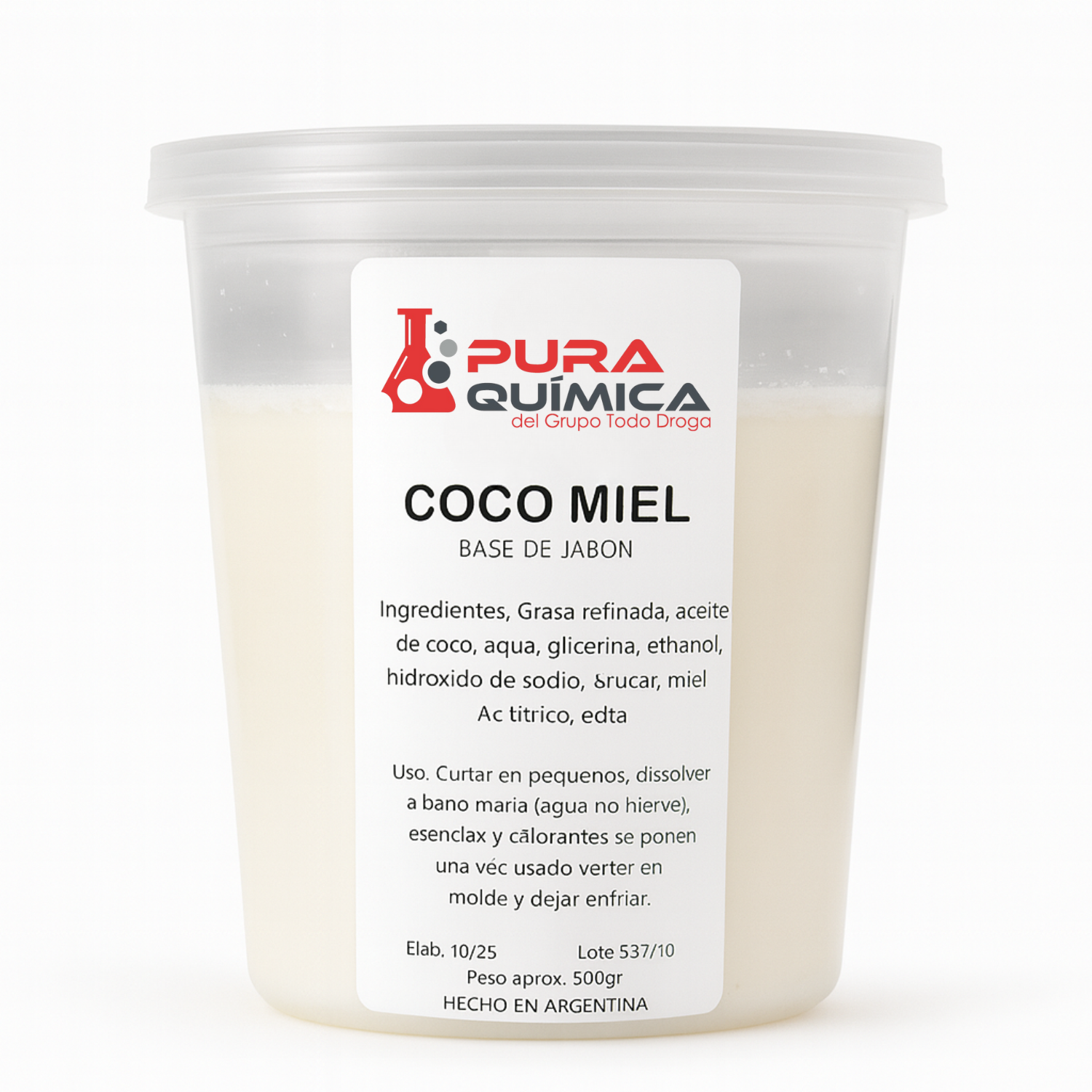 PAN BASE COCO CON MIEL   X 500 GRS (POTE )  NUEVO