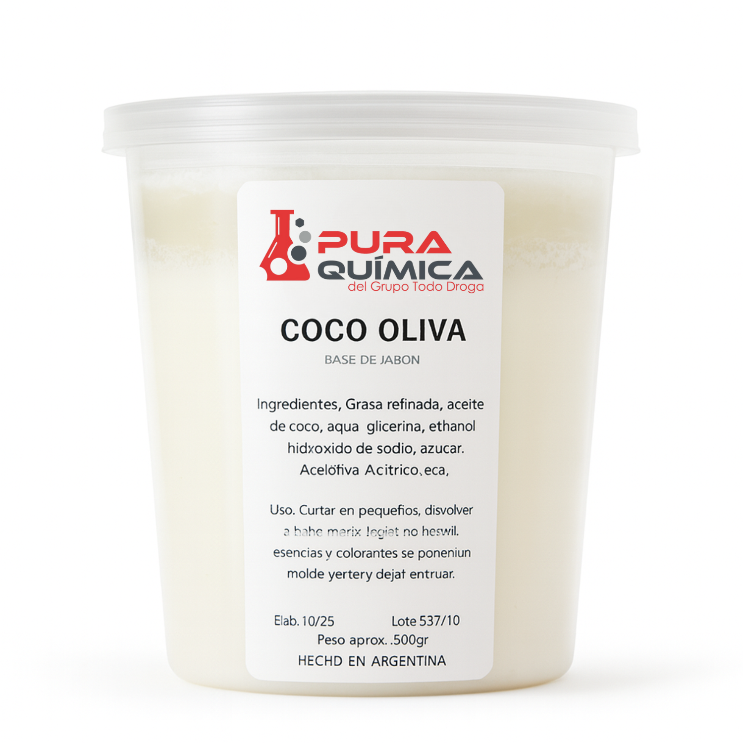 PAN BASE COCO OLIVA X  500 GRS (POTE )  NUEVO
