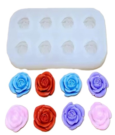 MOLDE SILICONA N100 ROSA DECO 8 CAVIDADES X UNID