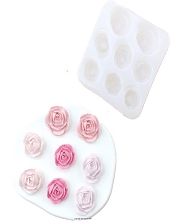 MOLDE SILICONA N101 PEONIA DECO 8 CAVIDADES X UNID
