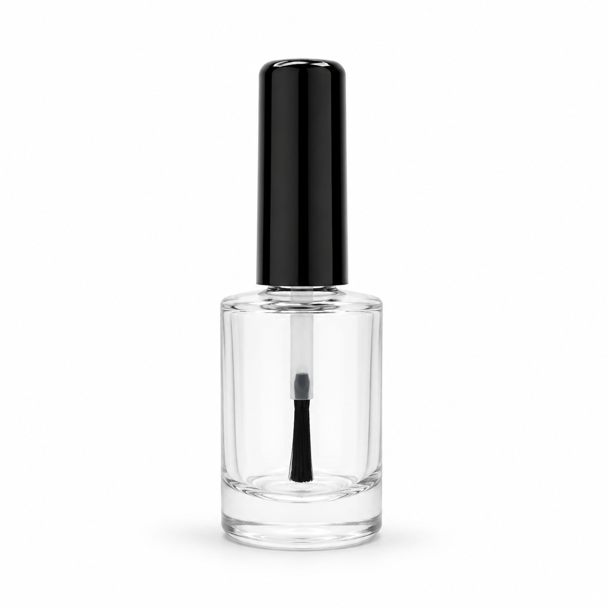 ENVASE ESMALTE VIDRIO INCOLORO 10 ML PINCEL NEGRO
