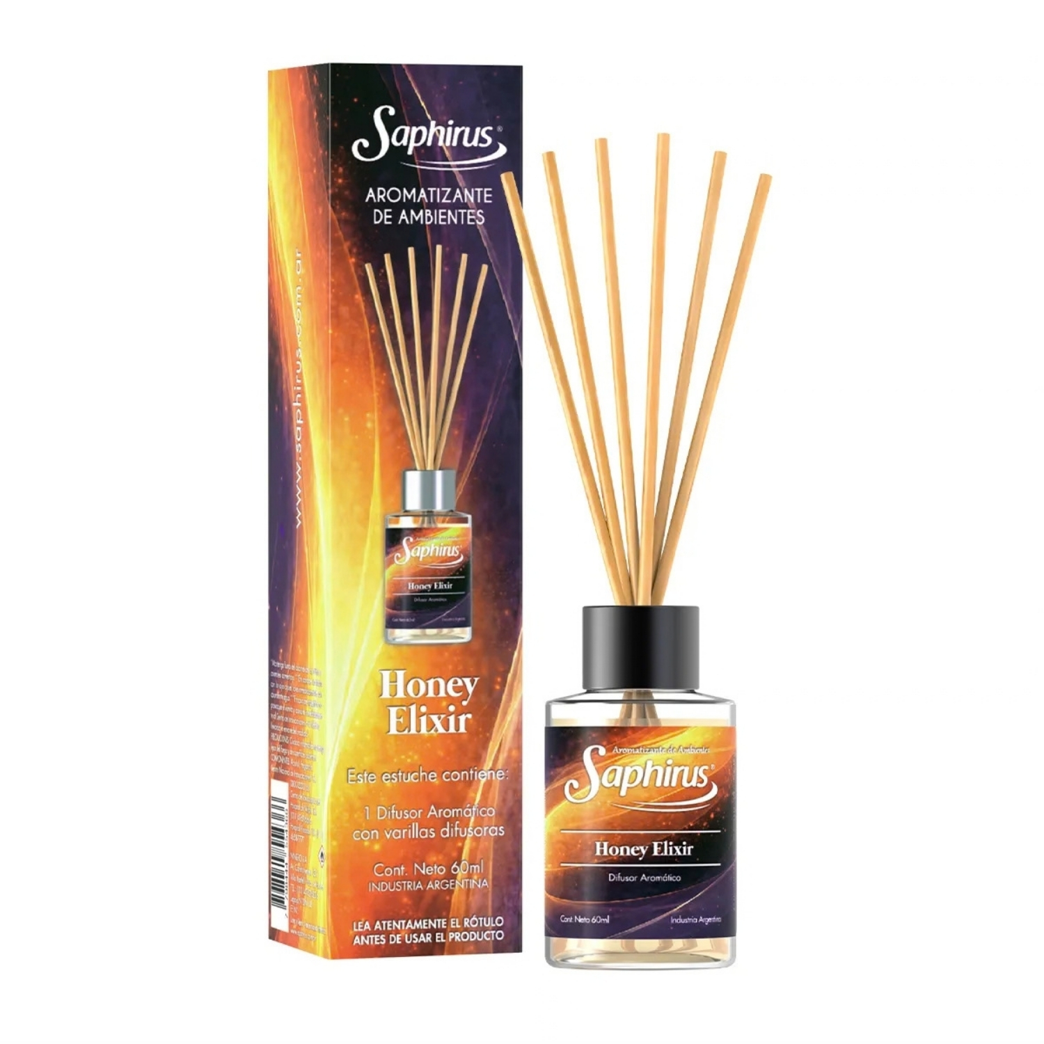 AROMATIZADOR DIFUSORES EN CAJITA MINI  X 60 ML (NUEVO )  SAPHIRUS