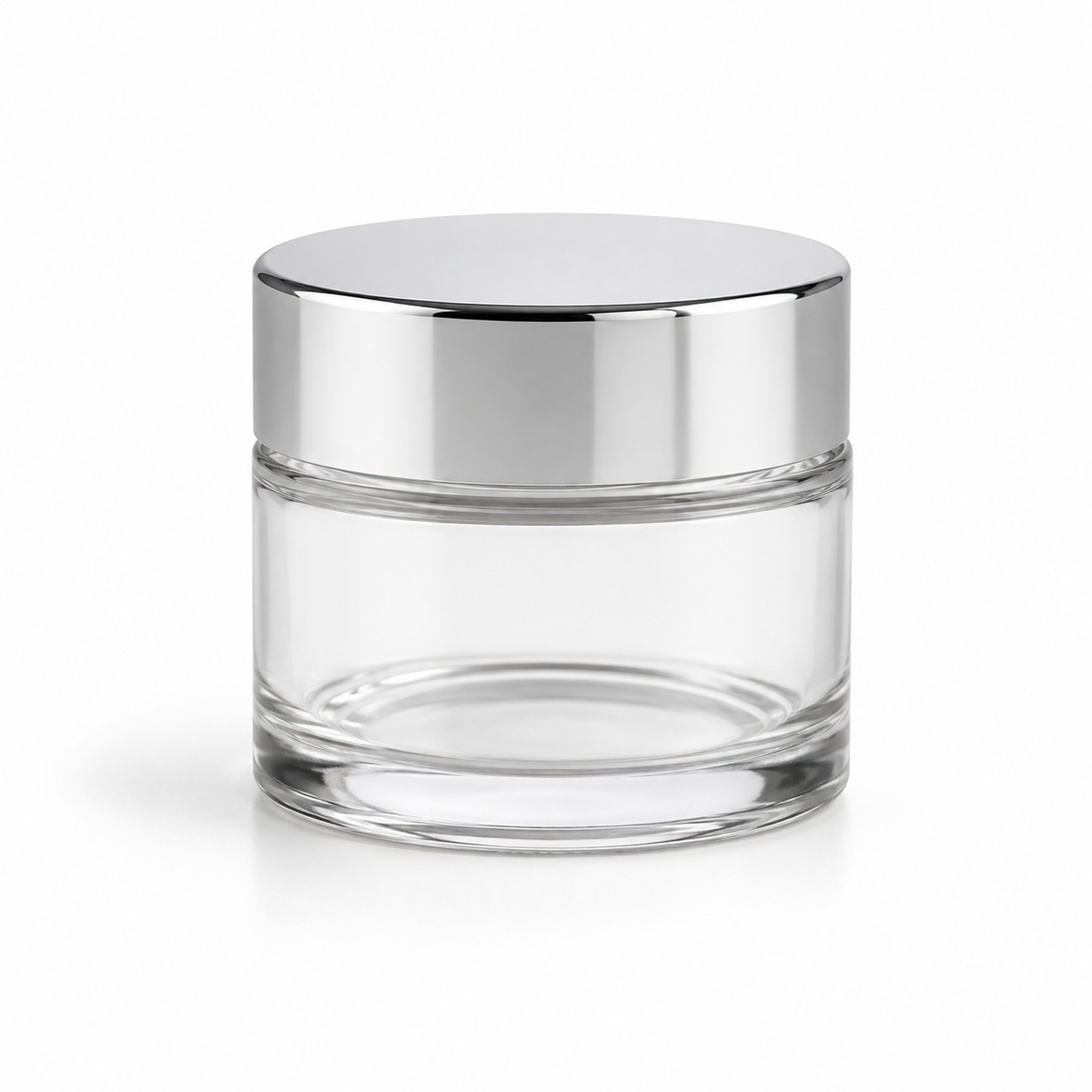 POTE RECTO CRISTAL X 5 ML C/TAPA PLATA ( NUEVO )