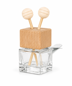 ENVASE DIFUSOR VENTILACIONAUTO 8ML VIDRIO CRISTAL CUADRADO