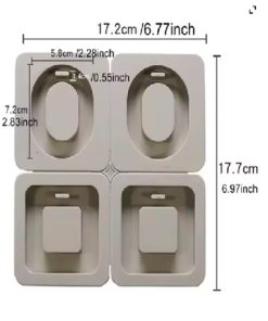 MOLDE SILICONA N104 TARJETA AROMATICA ROMANTIC GARDEN (4 CAV) X UNID - 1.0000