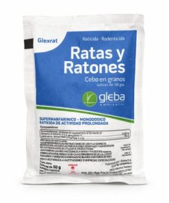 GLEX RAT RATICIDA ( BROMADIOLONE 0.005)X 50 GRS