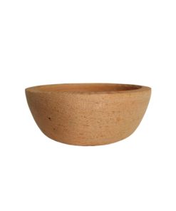 CUENCO DE MADERA ALGARROBO P/VELAS GRANDE (N12) LUSTRADOS