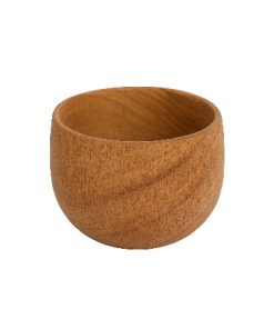 CUENCO DE MADERA ALGARROBO P/VELAS CHICO (N8) LUSTRADOS
